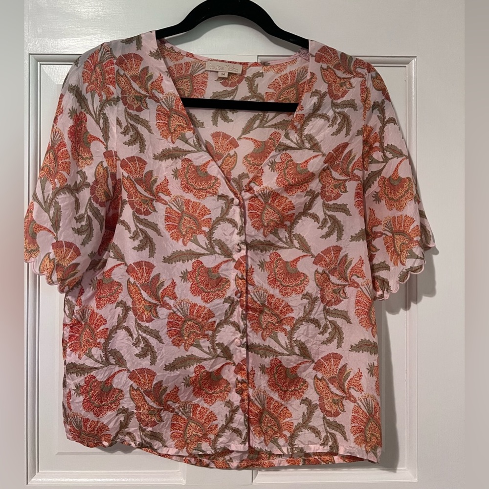 Parisian style silk blouse.